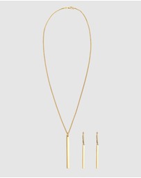 Elli Jewelry - Jewelry Set Bar Design 925 Sterling Silver Gold-Plated