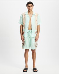 Camilla - Elastic Back Long Walk Shorts