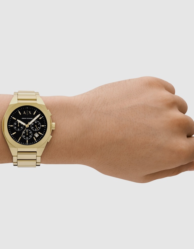 Armani Exchange - Gold Tone Chronograph Watch