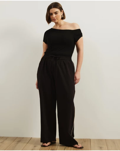 Atmos&Here Curvy - Zuma Contrast Pipping Pant