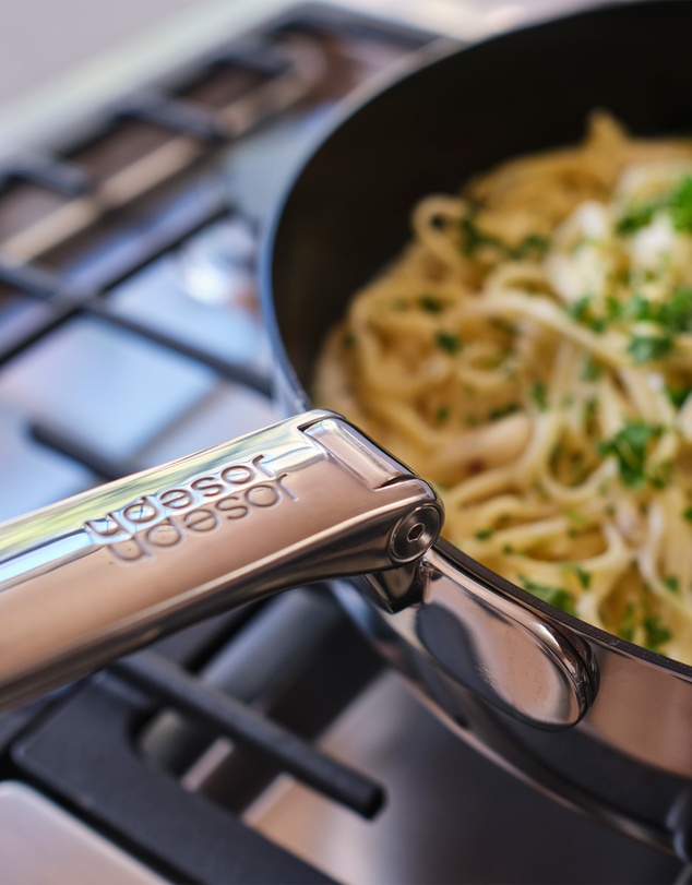 Joseph Joseph - Space Steel 2-piece Non-stick Stainless-steel Frying Pan Set with Folding Handles