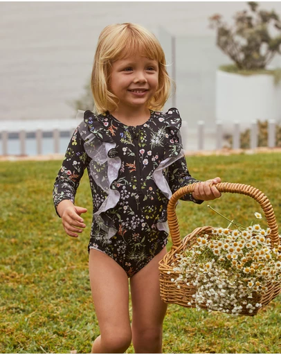 Aqua Blu Kids - Dandelion Long Sleeve One Piece - Babies