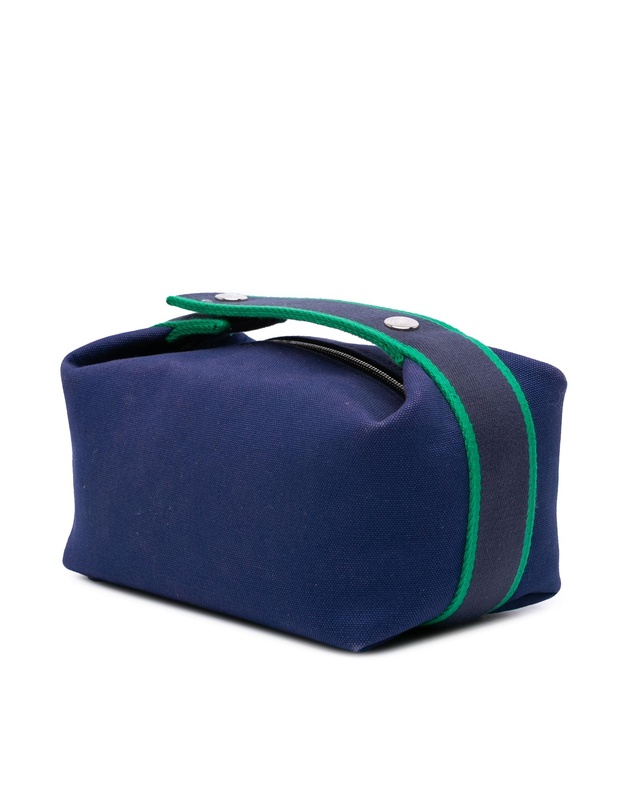 Pre-Loved by Azura Reborn - Pre-Loved hermes Fabric Zip-Top Carry Pouch Everyday Essential Storage Container Travel Organizer