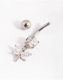Lovisa - Surgical Steel Dragonfly Diamante Belly Bar