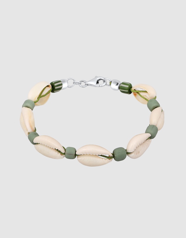 Kuzzoi - ICONIC EXCLUSIVE - Bracelet Male Nylon with Cowrie Shell 925 Sterling Silver