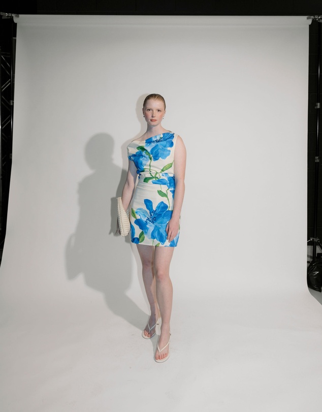 Lover - Eliza Ruched Asymmetric Mini Dress