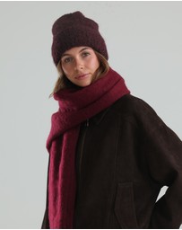Morgan & Taylor - Ella Woven Scarf in Burgundy Red