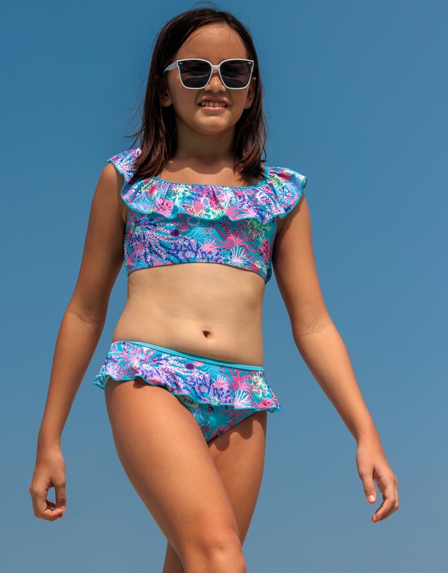Boardies - Boardies Coral Older Girls Ruffles Bikini Set