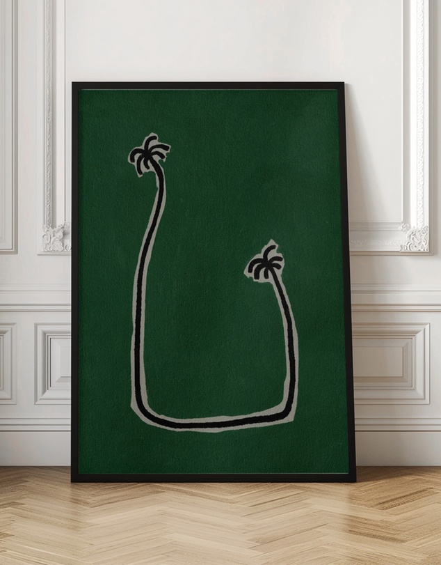 Olive et Oriel - Soul Bound - Green by Shatha Al Dafai Art Print