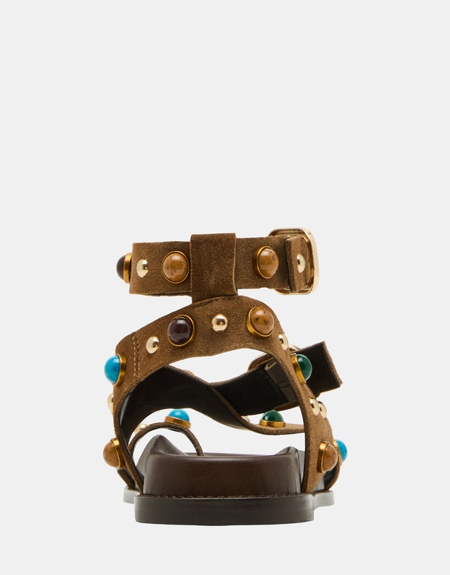 Steve Madden - Linear Taupe Suede Sandals