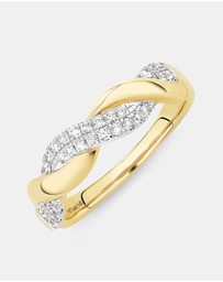 Michael Hill - Twist Ring with 0.20 Carat TW of Diamonds in 10kt Yellow Gold