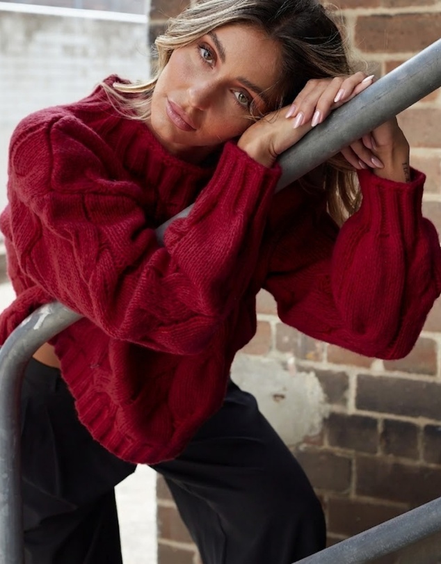 Esther & Co - Hadi Knit - Wine