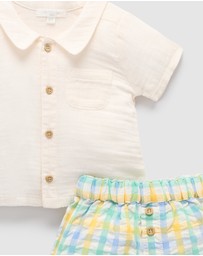 Purebaby - Check Set -Kids-Babies