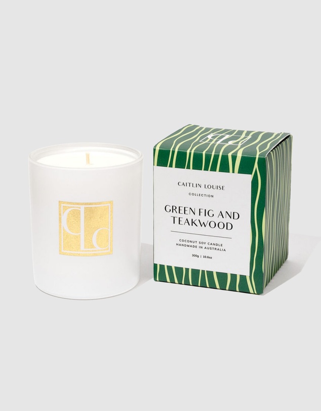 Caitlin Louise Collection - Green Fig and Teakwood Candle
