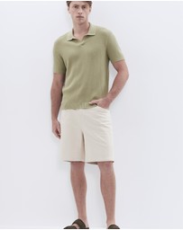 UNISON - Wavy Stitch Knit Polo