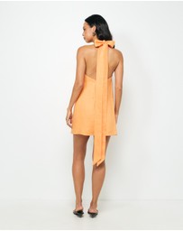AERE - Kyla Tie Back Linen Mini Dress