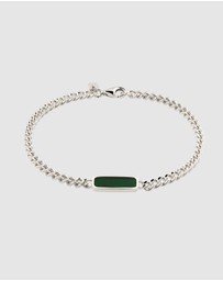 Kuzzoi - ICONIC EXCLUSIVE - Curb Chain Bracelet with Enamel Detail in 925 Sterling Silver
