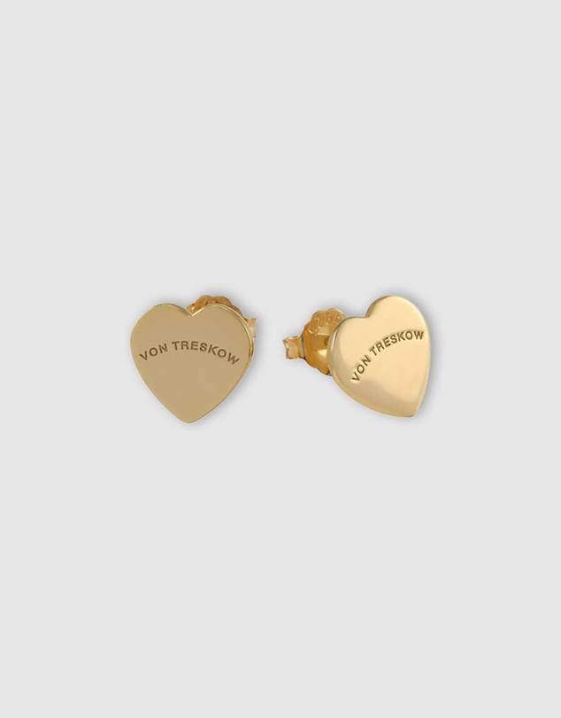 Von Treskow - Von Treskow Flat Heart Studs (8mm)