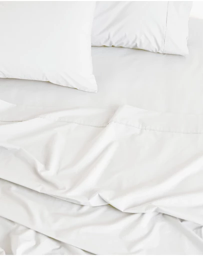 Linen House - Vienna 300TC Cotton Percale Flat Sheet