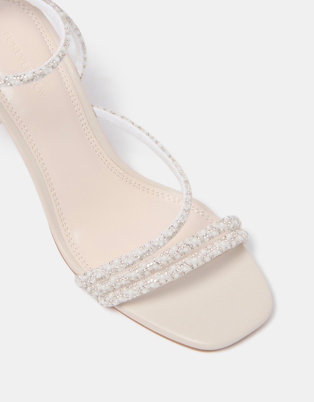 Forever New - Penelope Asymmetrical Pearl Trim Heels
