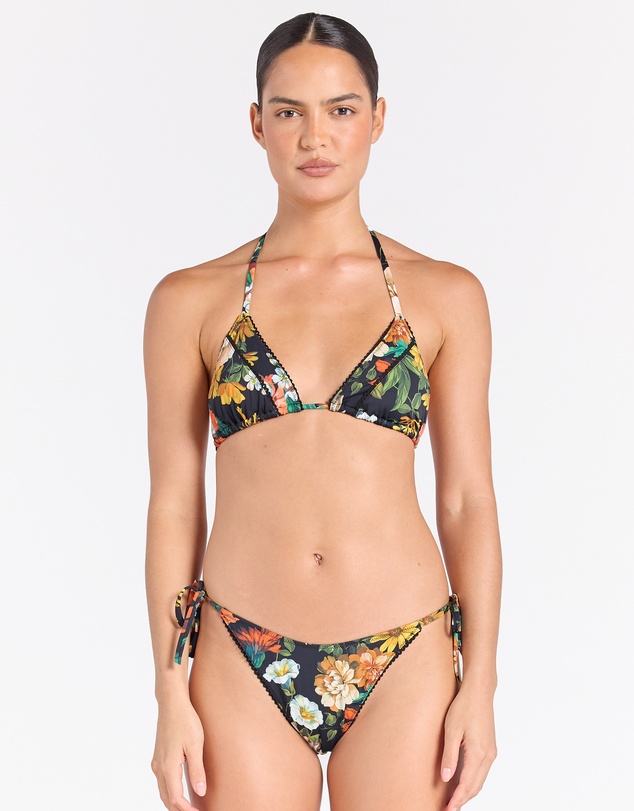 Poolside Paradiso - Fiorella Holiday Bikini Top - Black