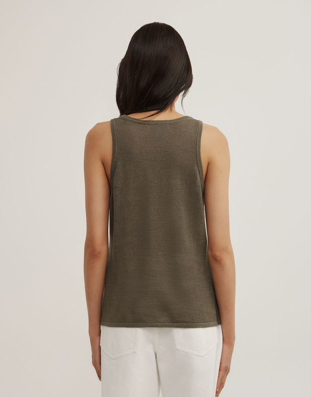Witchery - Linen Scoop Knit Tank
