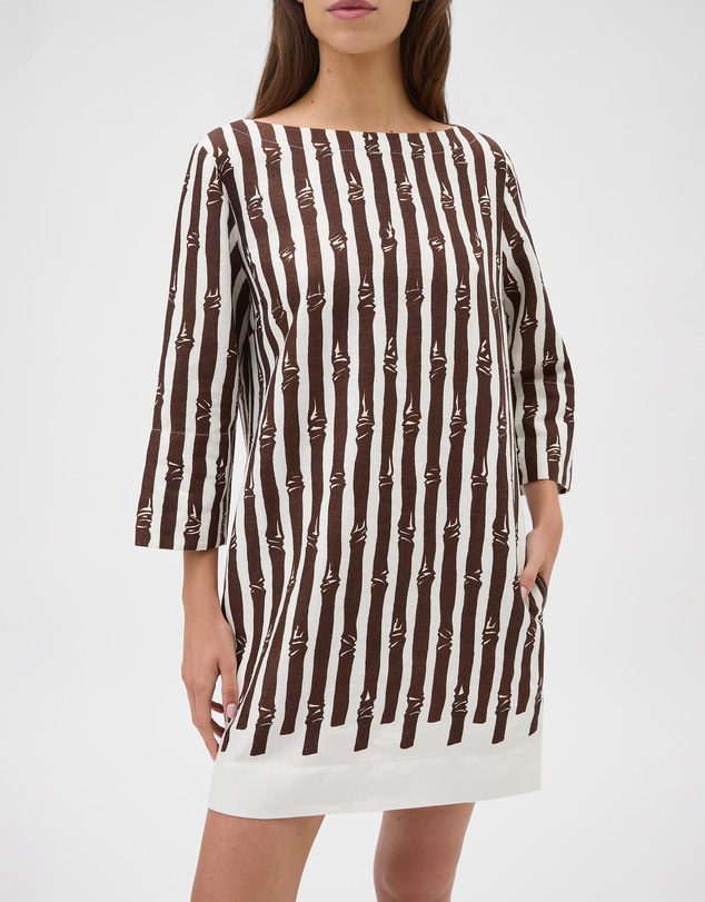 Oroton - Bamboo Print Shift Dress