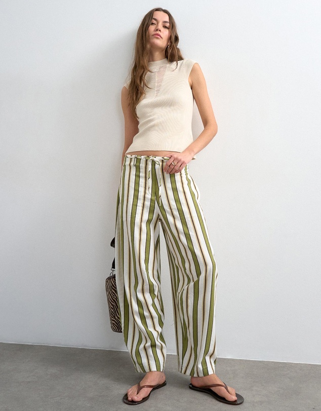 TOPSHOP - Cleo Tie Waist Trousers