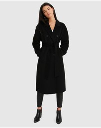 Belle & Bloom - Boss Girl Double-Breasted Lined Wool Coat