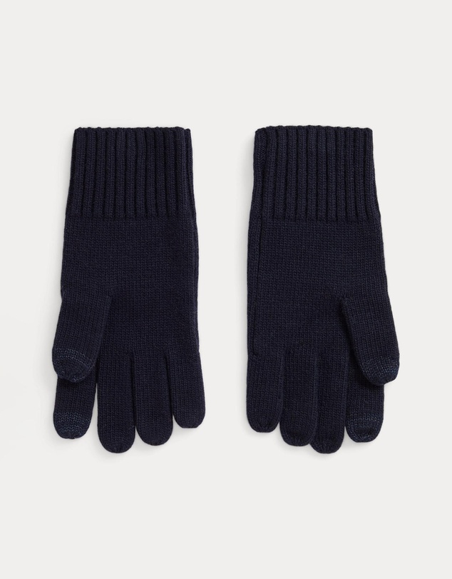 Polo Ralph Lauren - Flag-Intarsia Wool-Blend Touch Gloves