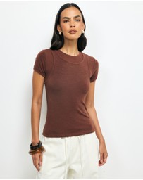 AERE - Double Layer Sheer T-Shirt