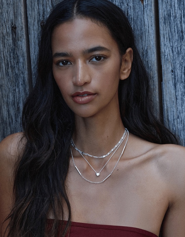 Najo - Summer Veil Silver Necklace