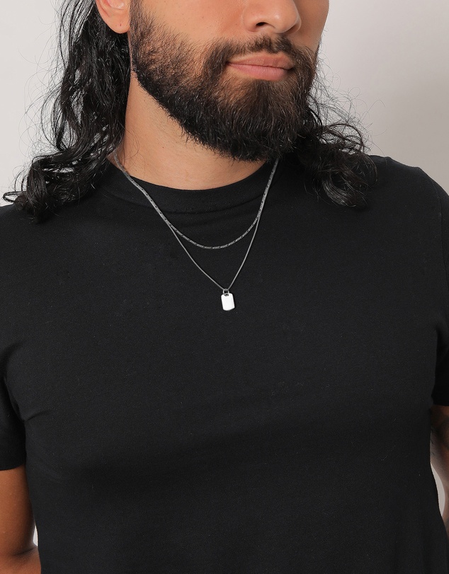 Kuzzoi - ICONIC EXCLUSIVE - Tag Pendant Necklace in 925 Sterling Silver