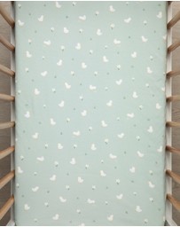 Living Textiles - 2 Pack Organic Bedside Sleeper Fitted Sheet - Goosey Goosey