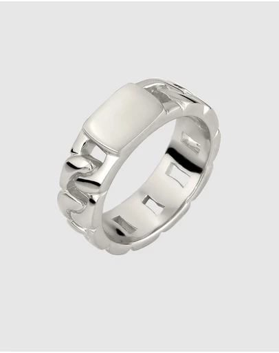 Kuzzoi - ICONIC EXCLUSIVE - Chunky Chain Band Ring in 925 Sterling Silver