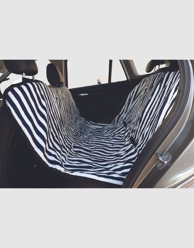 Mog & Bone - Car Seat Cover - Navy Hamptons Stripe