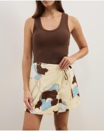 Atmos&Here - Tristan Linen Blend Mini Skirt