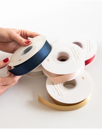 Bespoke Letterpress - Shimmer Satin Ribbon - Navy - 30 Meters