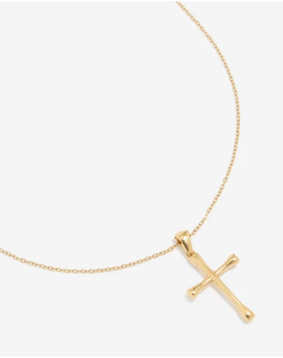 Lovisa - Waterproof Gold Plated Stainless Steel Large Cross Pendant Necklace