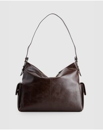 Evity - Narda Leather Pocket Hobo Bag