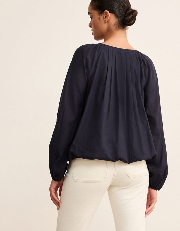 NEXT - Pleat Front Button Through Long Sleeve Blouse