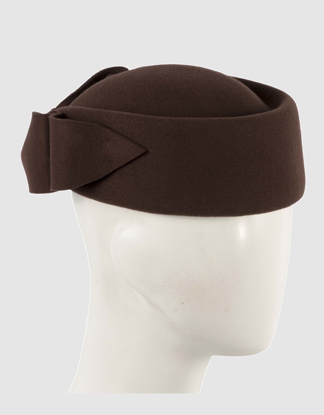 Max Alexander - Felt Brown Pillbox Hat