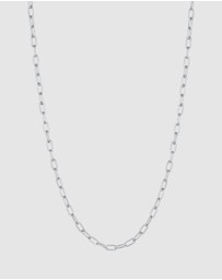 Kuzzoi - ICONIC EXCLUSIVE - Necklace Link Chain Oval Basic Fine in 925 Sterling Silver