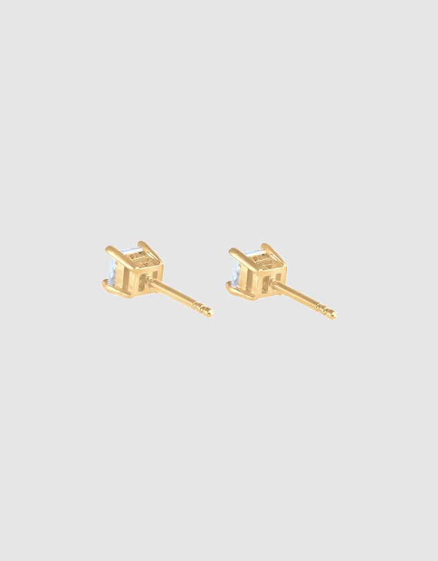 Kuzzoi - ICONIC EXCLUSIVE - Zirconia Stud Earrings in Gold-Plated 925 Sterling Silver