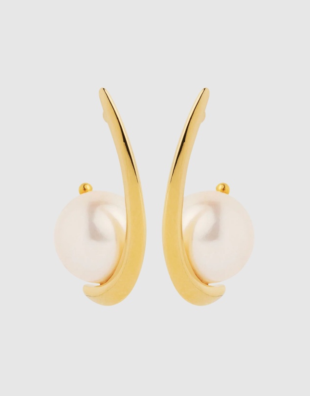 Najo - Mariselle Yellow Gold Pearl Earring