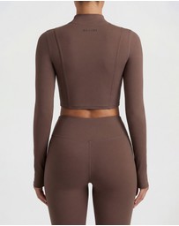 BO+TEE - New Neutrals Soft Active Zip-Up Cropped Jacket