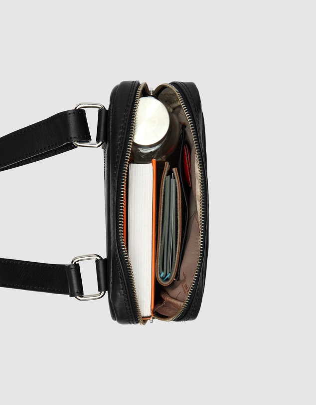 Republic of Florence - Gaius Black Leather Satchel Bag