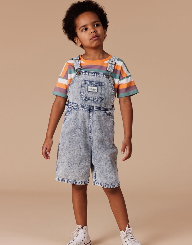 Goldie + Ace - BURTON VINTAGE WASHED DENIM OVERALLS