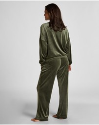 Hunkemoller - Long Sleeve Velours PJ Set