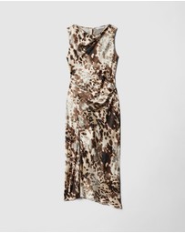 & Other Stories - Draped Satin Midi Dress